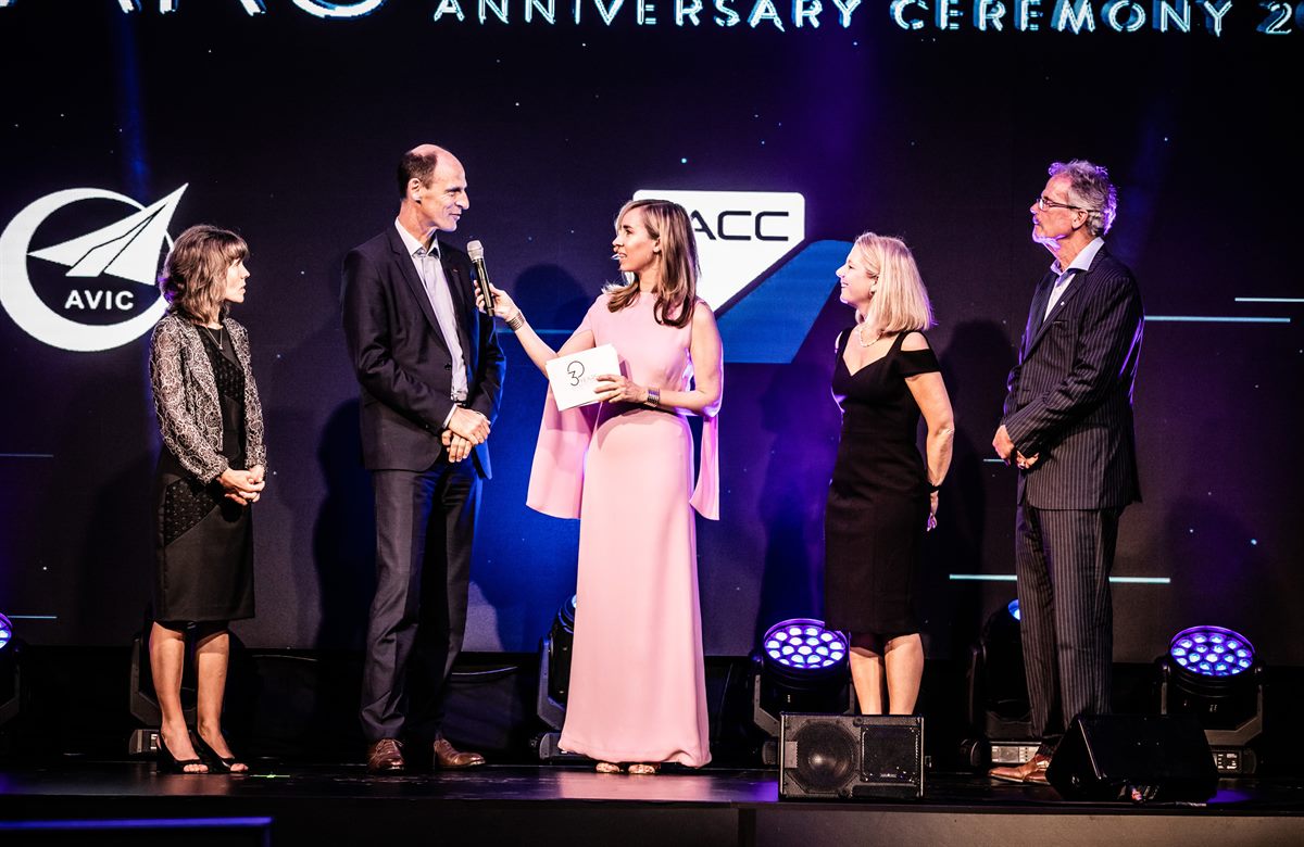 Stage talk with FACC customer representatives